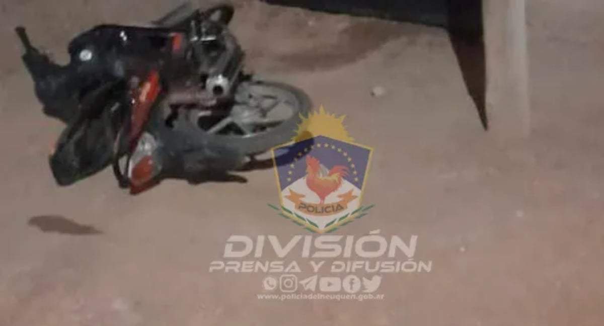 La moto robada en Cutral Co. Fuente: (Policía de Neuquén)