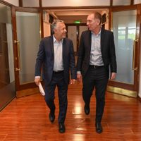 Cornejo se reunió con Santilli y anunció una obra de agua potable