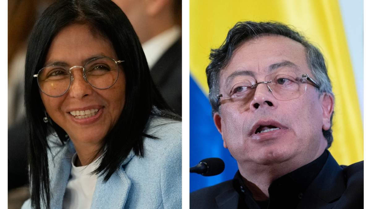La presidenta encargada de Venezuela, Delcy Rodríguez, y el presidente de Colombia, Gustavo Petro