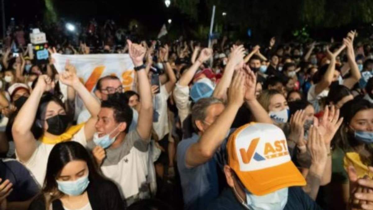 Seguidores del candidato de extrema derecha de Chile José Antonio Kast