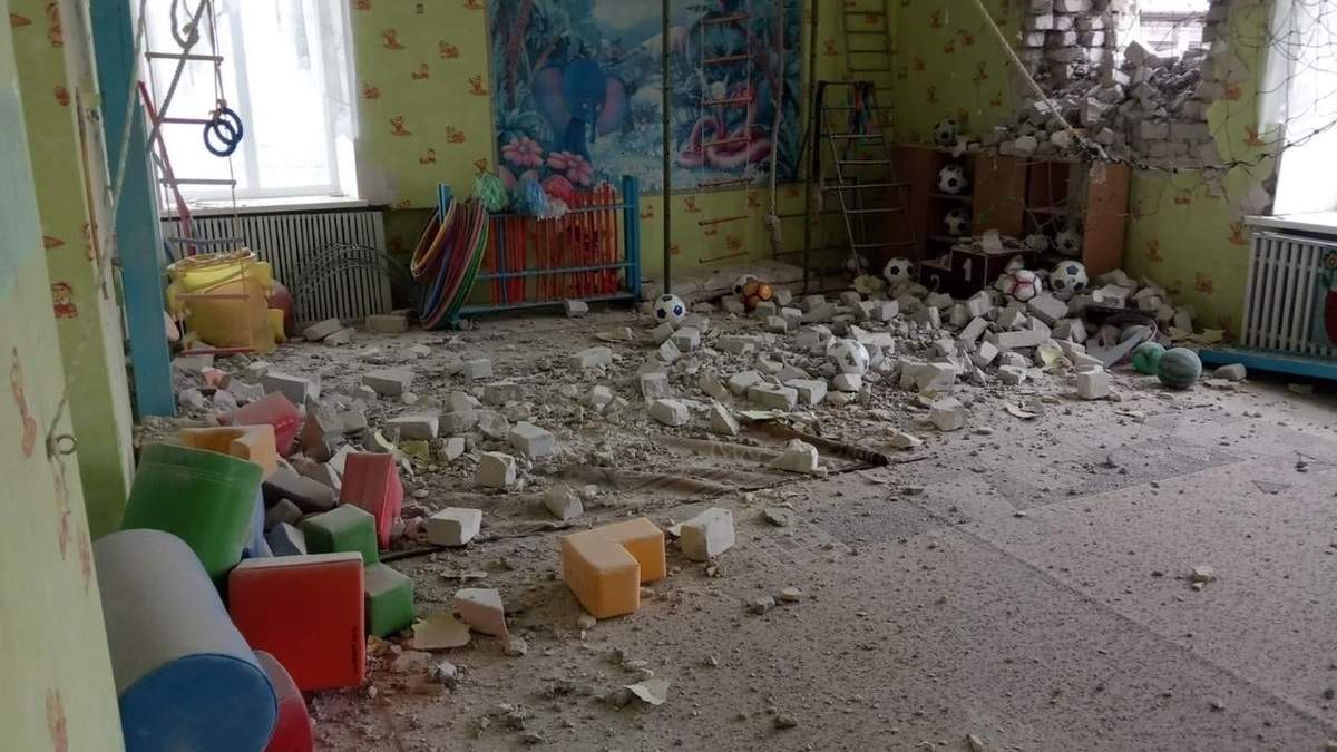 Guardería atacada en Stanitsia Lugansk