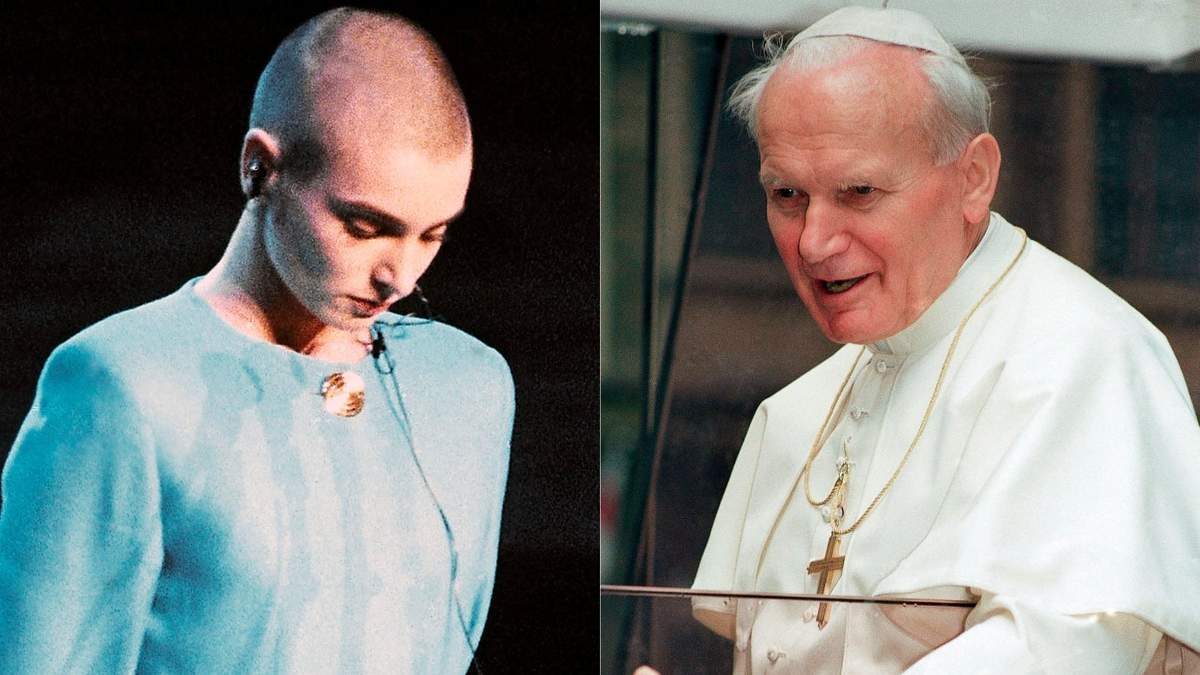 Sinead O'Connor y el papa papa Juan Pablo II