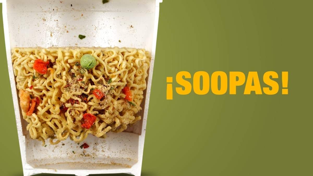 Publicidad de la Revista del Consumidor sobre su estudio de las sopas instantáneas