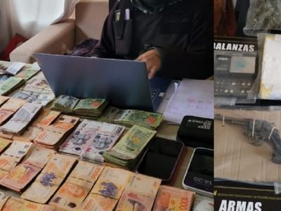 Importante secuestro de drogas, armas y dinero en Río Negro