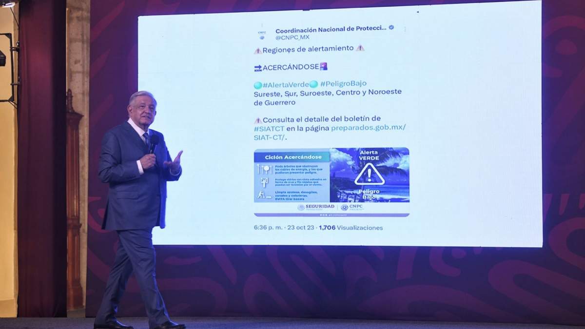 AMLO aseguró que sí se advirtió del riesgo por Otis en Acapulco