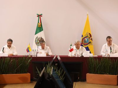 Presidentes de México y Ecuador acuerdan fortalecer el diálogo político y el comercio bilateral