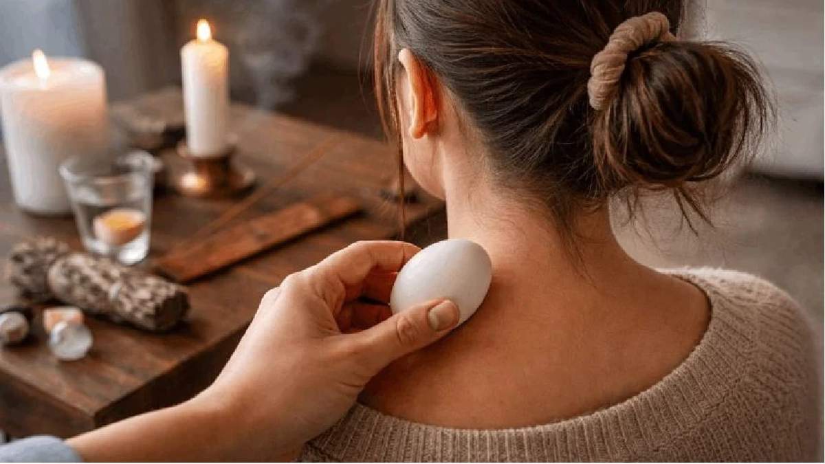 Ritual de limpieza con huevo. Fuente: (Instagram)