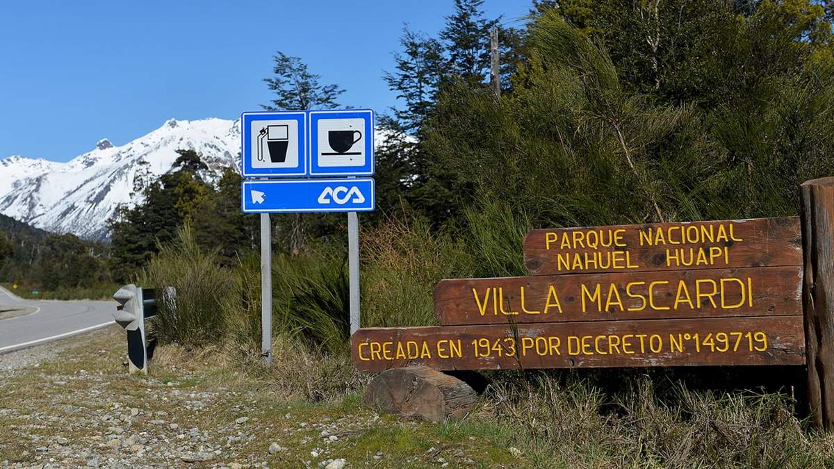 Ingreso al Parque Nacional Nahuel Huapi. Fuente: (Twitter)
