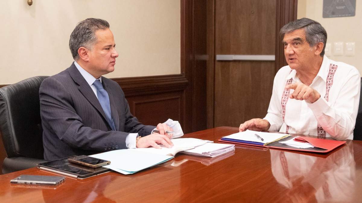 Santiago Nieto y Américo Villarreal en reunión