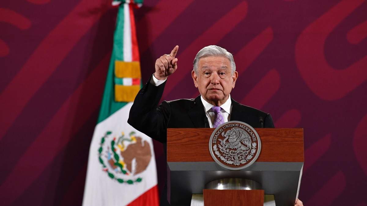 El presidente durante la conferencia en Palacio Nacional