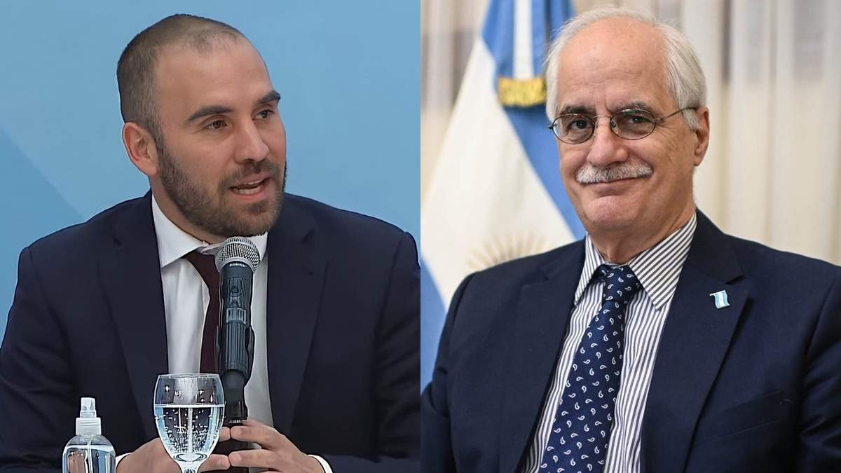 El ministro de Economía, Martín Guzmán y el ministro de Defensa, Jorge Taiana. Fuente: (Minuto Neuquén)