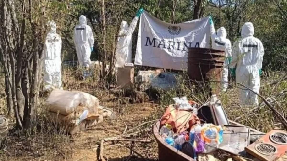 Uno de los laboratorios destruidos