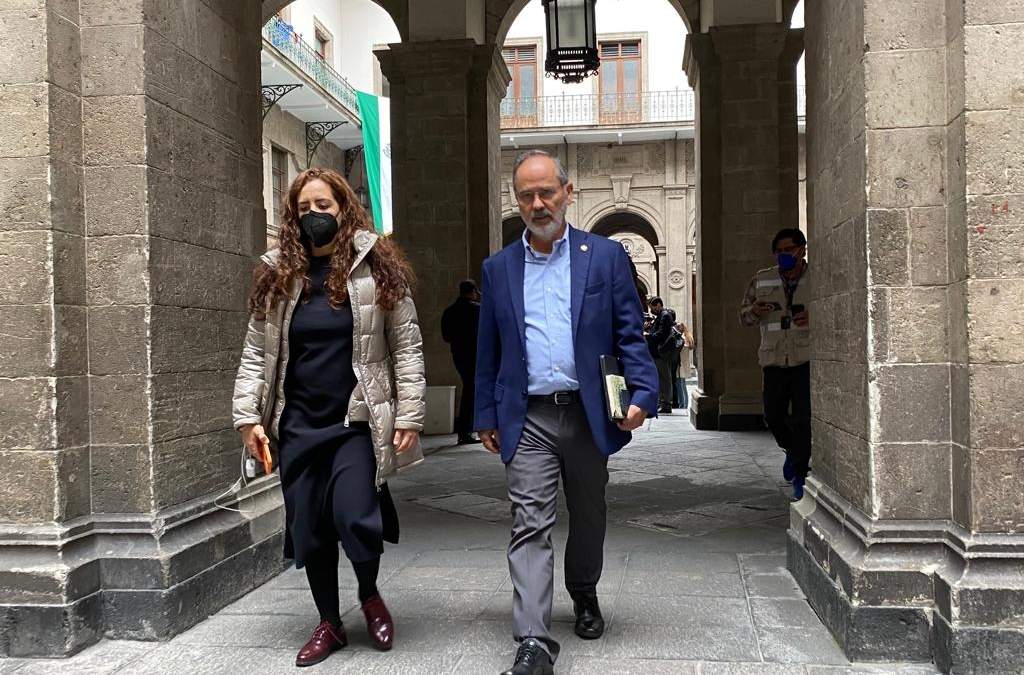 El senador Gustavo Madero, desde Palacio Nacional