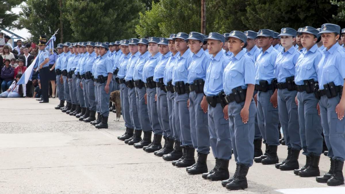 Efectivos policiales de Neuquén. Fuente: (Twitter)
