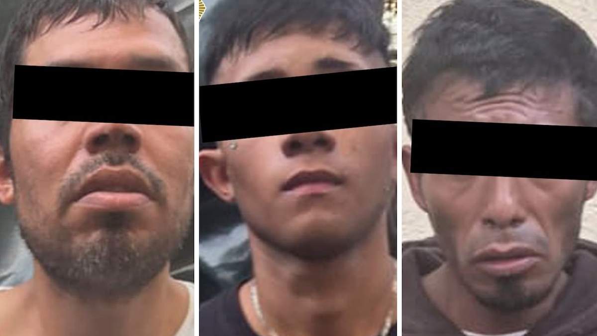 Los tres sujetos detenidos