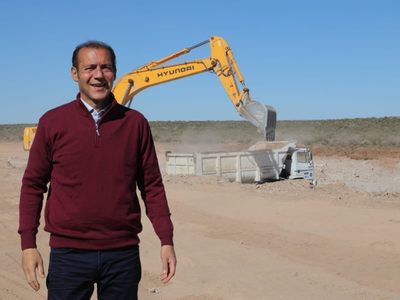 Omar Gutiérrez supervisó la obra de la ruta 67
