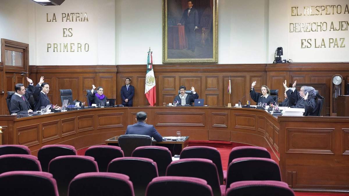 La sesión en la Suprema Corte de Justicia de la Nación