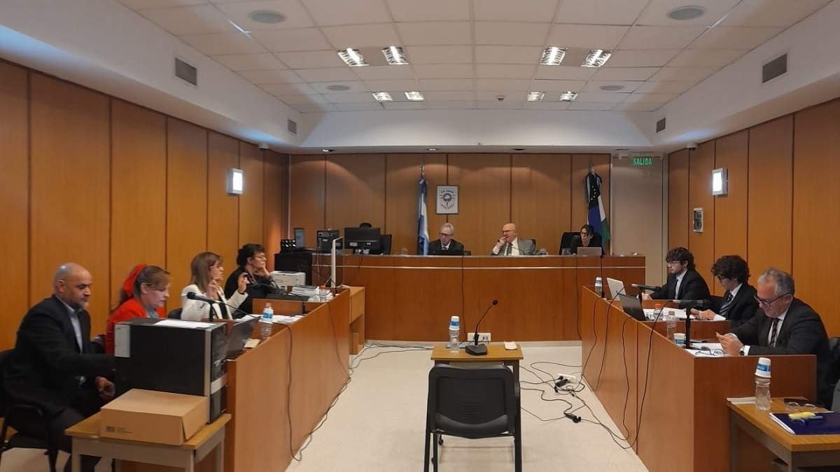 Sala de Juicio al periodista rionegrino. Fuente: (Poder Judicial de Río Negro)