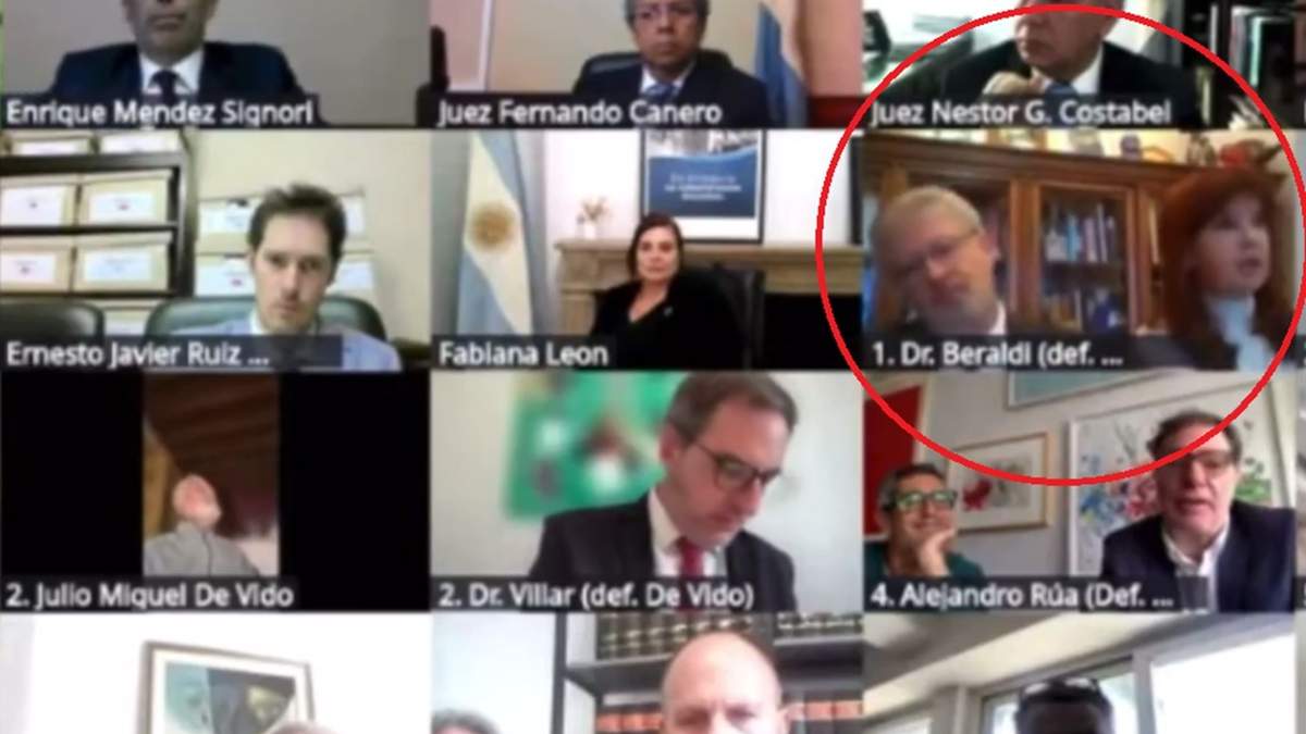 Cristina Kirchner no quería aparecer en el Zoom del juicio y un juez la obligó