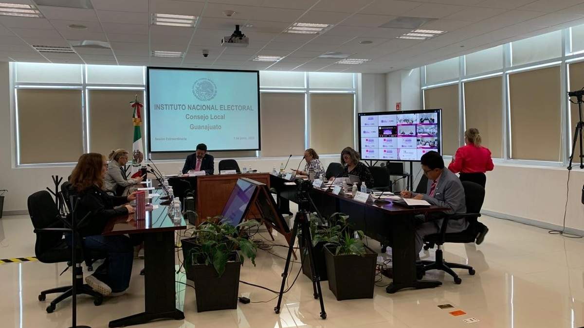 Consejo local del INE en Guanajuato en la sesión del 1 de junio