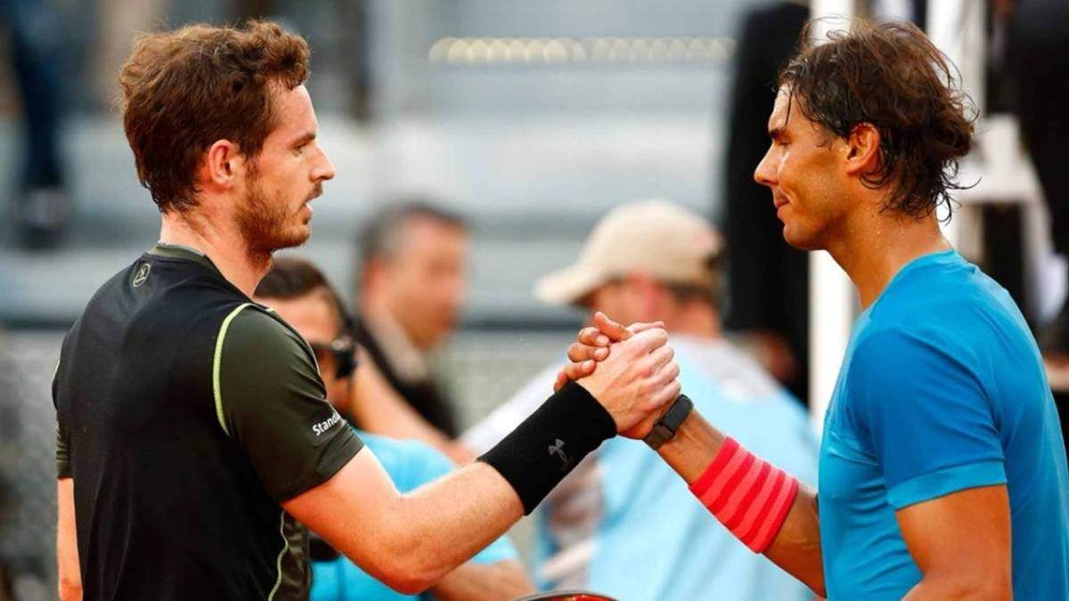 Andy Murray y Rafael Nadal. Fuente: (Twitter).