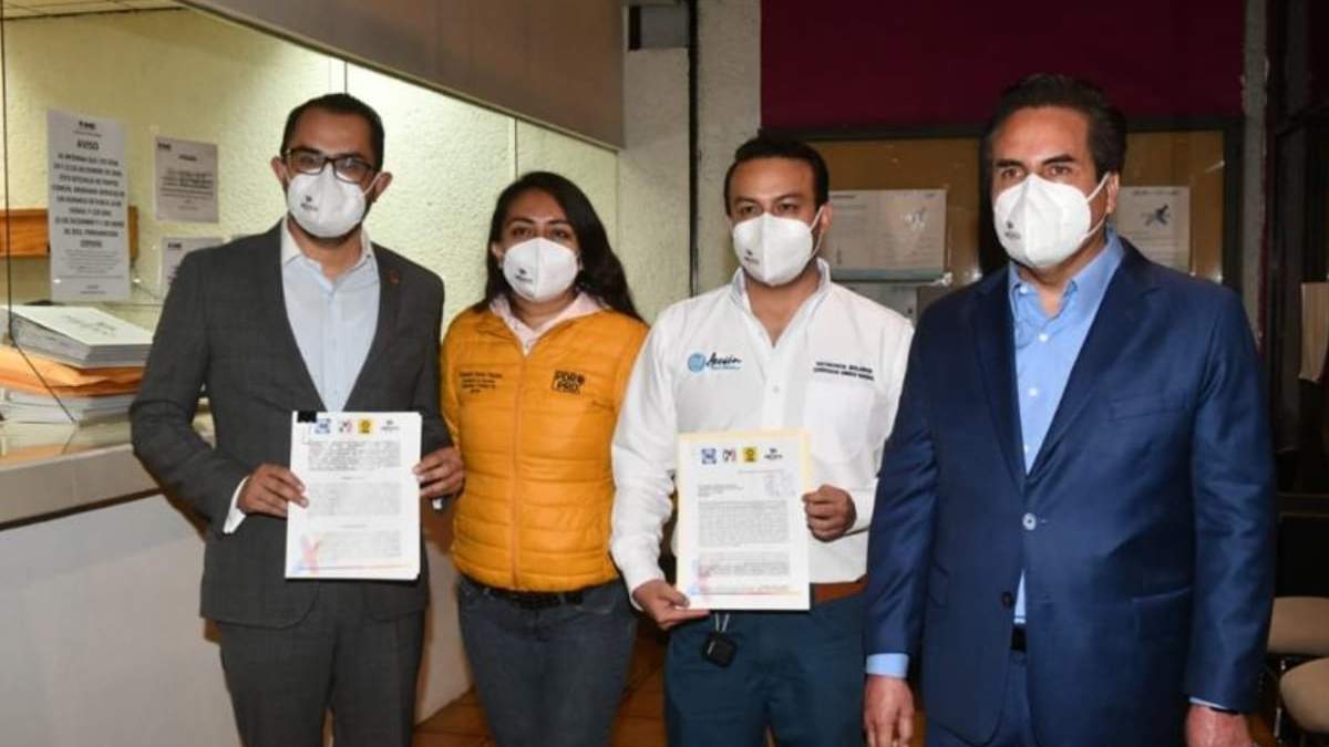El PRI, PAN y PRD registraron su coalición parcial ante el INE