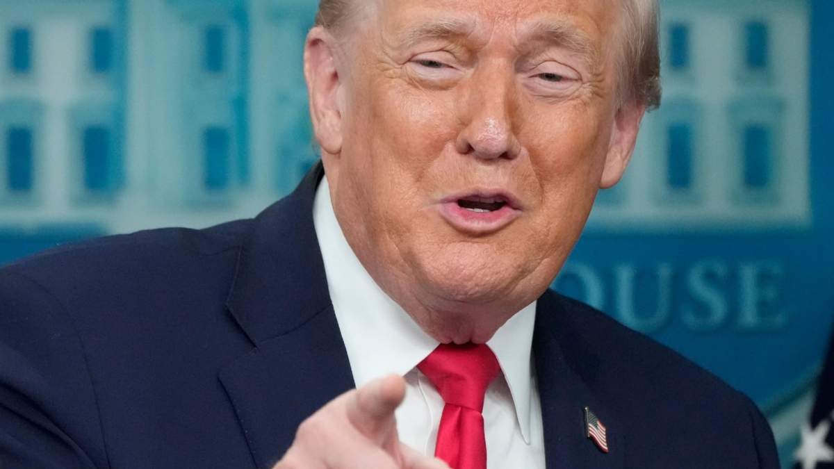 Donald Trump en la conferencia de prensa