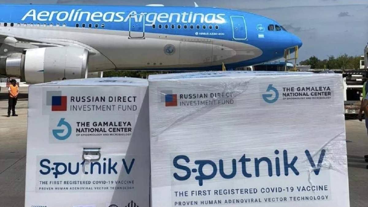 Arribo de la vacuna Sputnik V. Fuente: (Twitter)