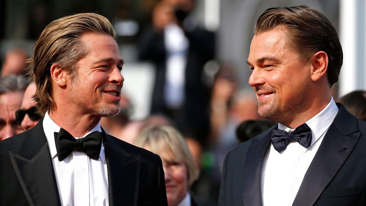 Brad Pitt y Leonardo DiCaprio. Fuente: (Twitter).