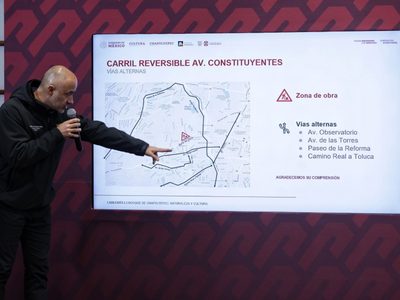 Habilitarán un carril reversible en Constituyentes por obras en la Línea 3 del Cablebús