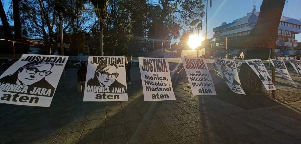 Pedido de justicia por Mónica Jara, Nicolás Francés y Mariano Spinedi. Fuente: (Twitter)