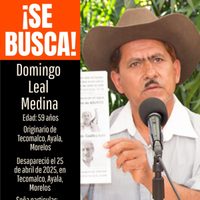 Desaparece Domingo Leal Medina, defensor del agua y la tierra en Morelos