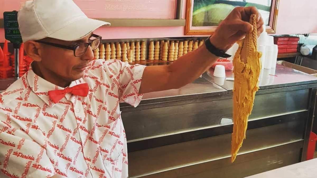 El helado más alto del país. Fuente: (Instagram)