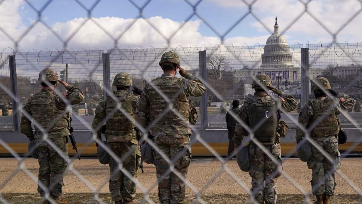 La Guardia Nacional de EE. UU. protege las instalaciones del Capitolio de Washington. Fuente: (Twitter)