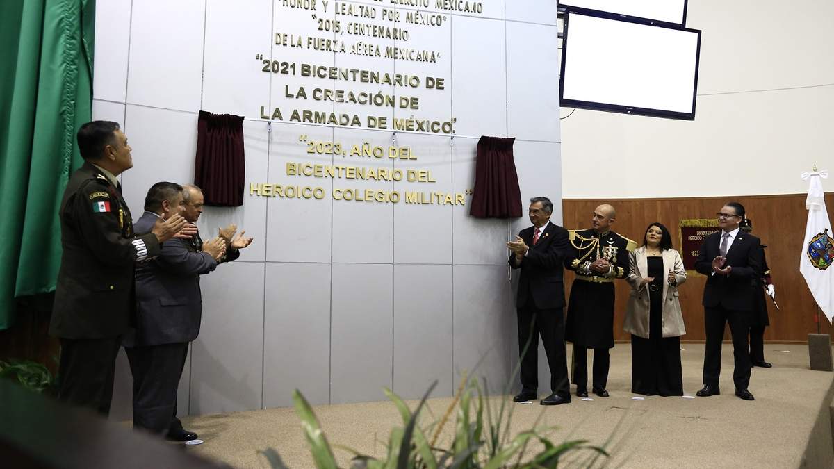 Devela gobernador letras de oro en el Congreso de Tamaulipas por el bicentenario del Colegio Militar