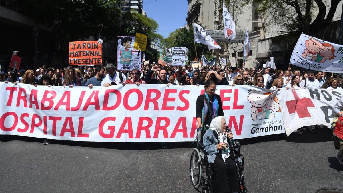 El Hospital Garrahan es uno de los afectados por el ajuste del Gobierno. Fuente: (X)