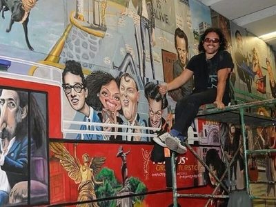 “Cine de Oro nacional”, mural por Manjarrez en Metro San Lázaro