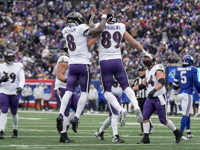 Jackson lanza 5 pases de TD y Ravens envía a Giants a su novena derrota consecutiva