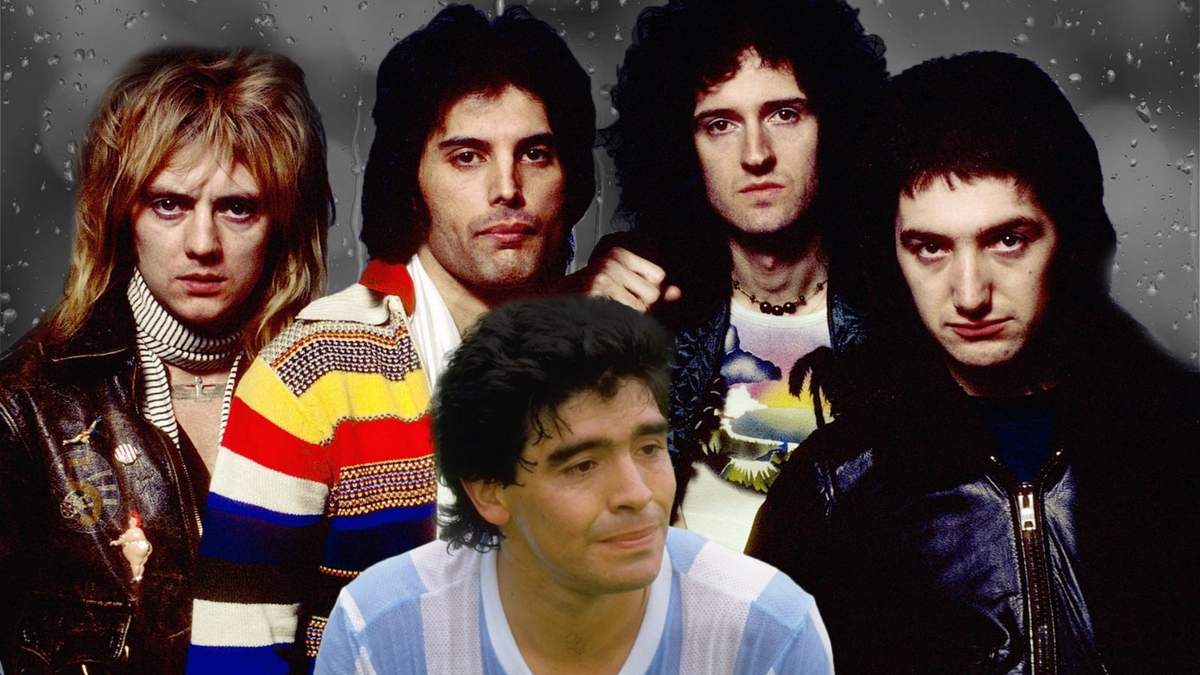 Queen y Diego Maradona. Fuente: (Minuto Neuquén)