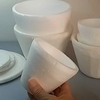 Con 1 envase de telgopor vacío: creá esta hermosa maceta con efecto barril que quedará linda en cualquier lugar