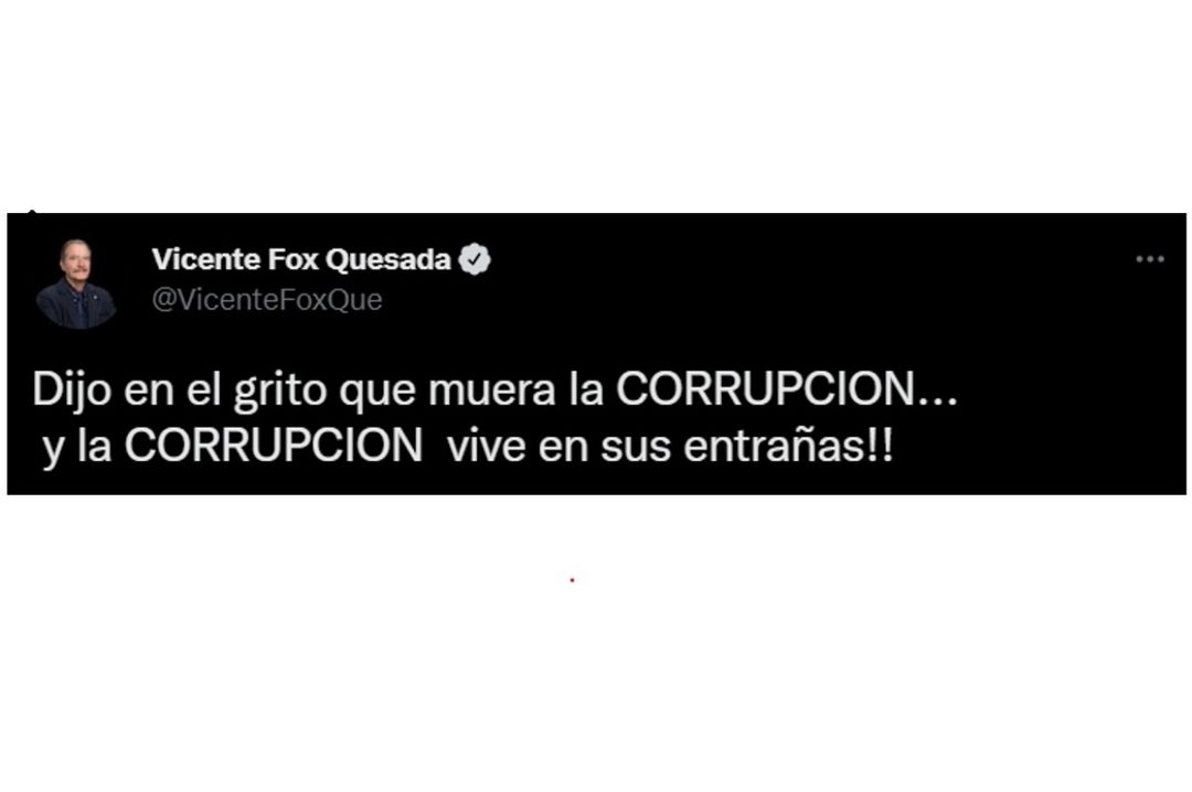 Fox tuit borrado grito independencia AMLO
