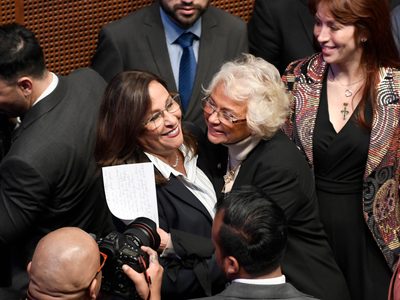 Senado aprueba licencias de Olga Sánchez y Rocío Nahle