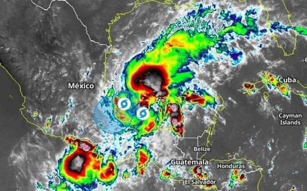 Tormenta Tropical Karl en la zona del Golfo de México
