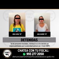 Capturan a dos presuntas integrantes de La Barredora; les aseguran armas, drogas y vehículos