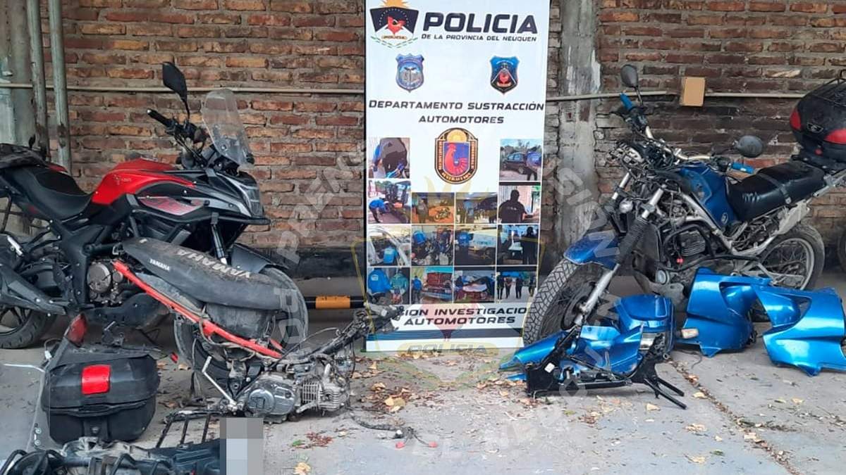 En el lugar se desarmaban motos luego de ser robadas. Fuente (Policía de Neuquén)