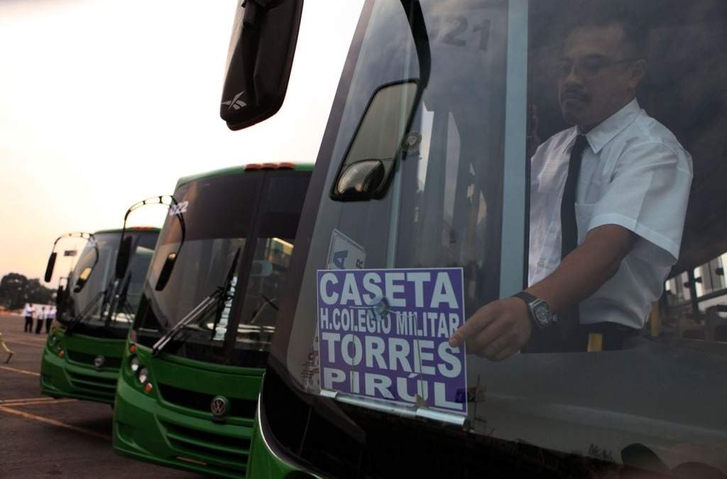 Una ruta de transporte público al sur de la ciudad
