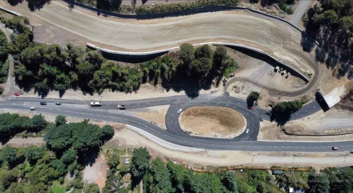 Obra de la Circunvalación de Villa La Angostura. Fuente: (Twitter)