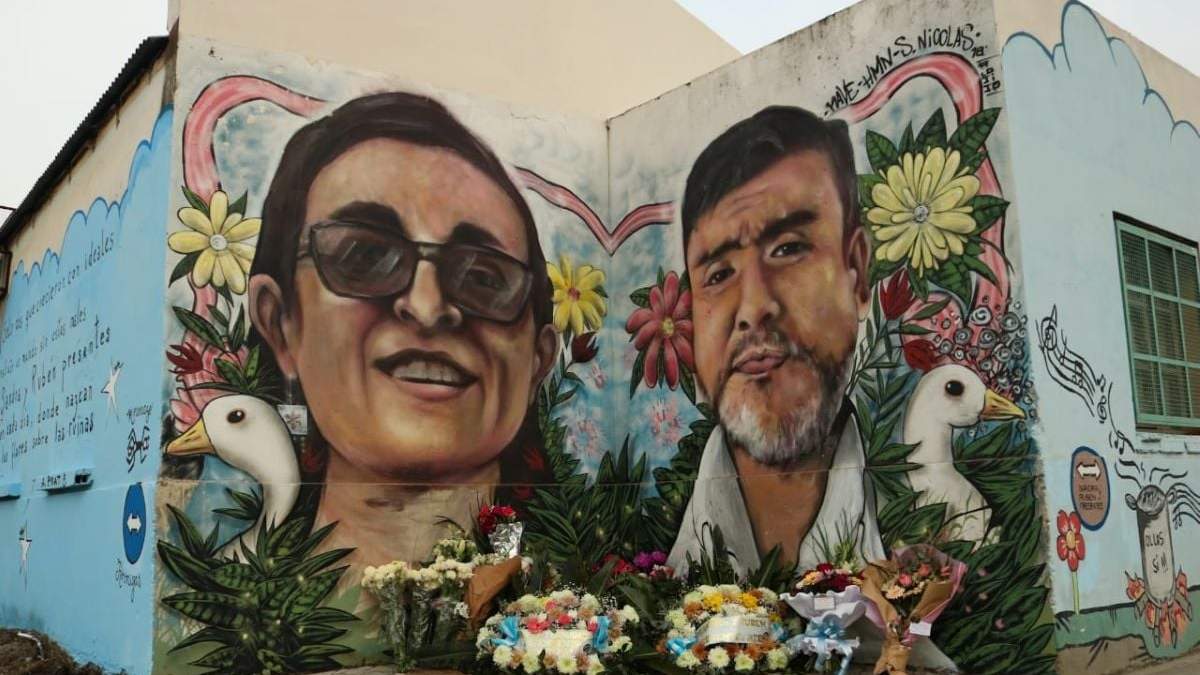 Mural en homenaje a Sandra y Rubén. Fuente: (Twitter)