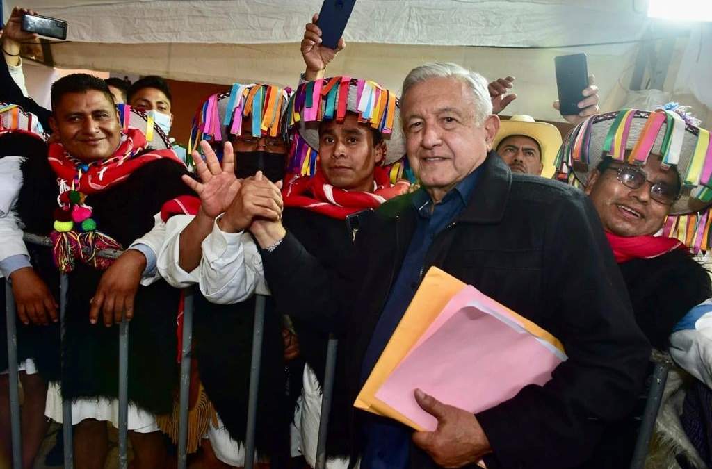 El presidente López Obrador en Ocosingo