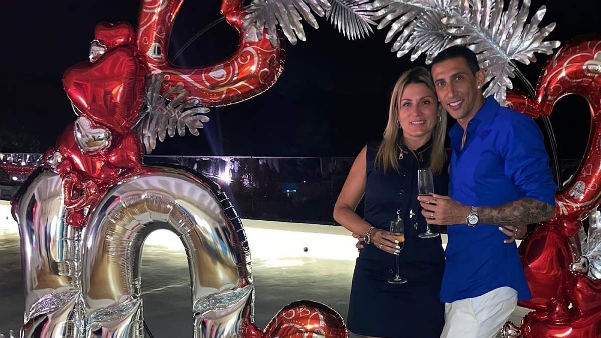 Jorgelina Cardoso y Ángel Di María. Fuente: (Instagram)